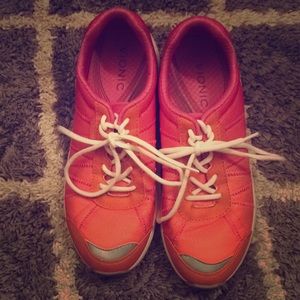 Brightly colored Vionic tennis shoes